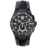 Gehäusegröße: 43 mm Michel Herbelin Unisex Erwachsene Chronograph Uhr mit Leder Armband 36635/NN14