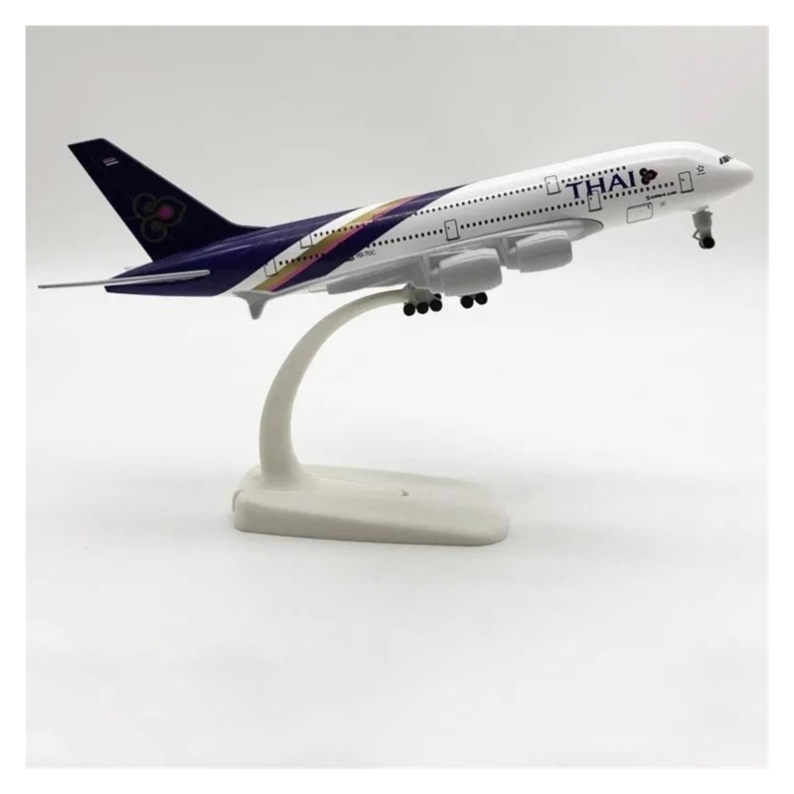 Dekorierte Flugzeugmodelle 20 cm for Thailand AIR Thai 380 A380 Airways Flugzeugmodell Druckgusslegierung Flugzeugmodell Party Geschenke