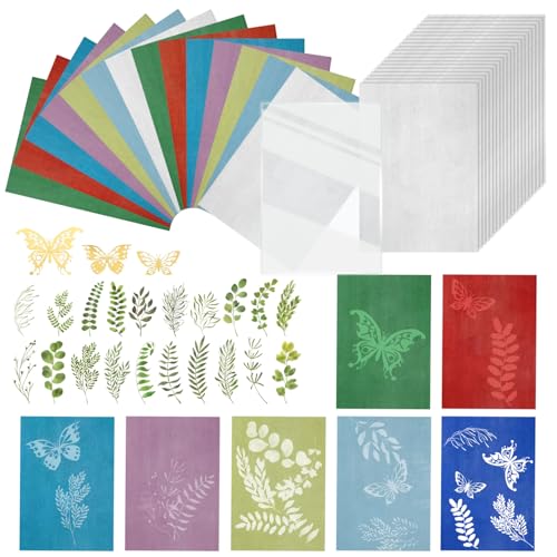 Kit De Papier Cyanotype Pour Impression Solaire, 60 Feuilles De Papier D'art Solaire A5 Avec 1 Outil En Plastique Pour Impression Solaire, Papier