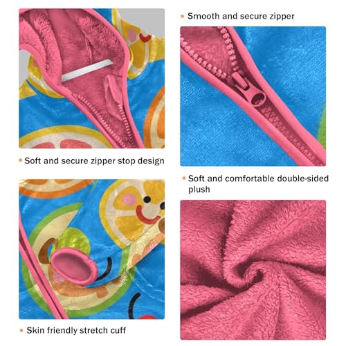 Fruit Sherpa Fleece Girls3