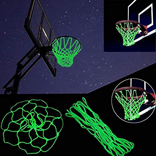 Springen Glow in The Dark Outdoor Basketball Net Nylon Glowing Basketball Hoop Rim