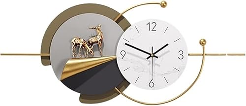 PARCJ Reloj de pared de diseño moderno para sala de estar, comedor, decorativo, moderno, simple, arte de hierro, silencioso, decoración del hogar