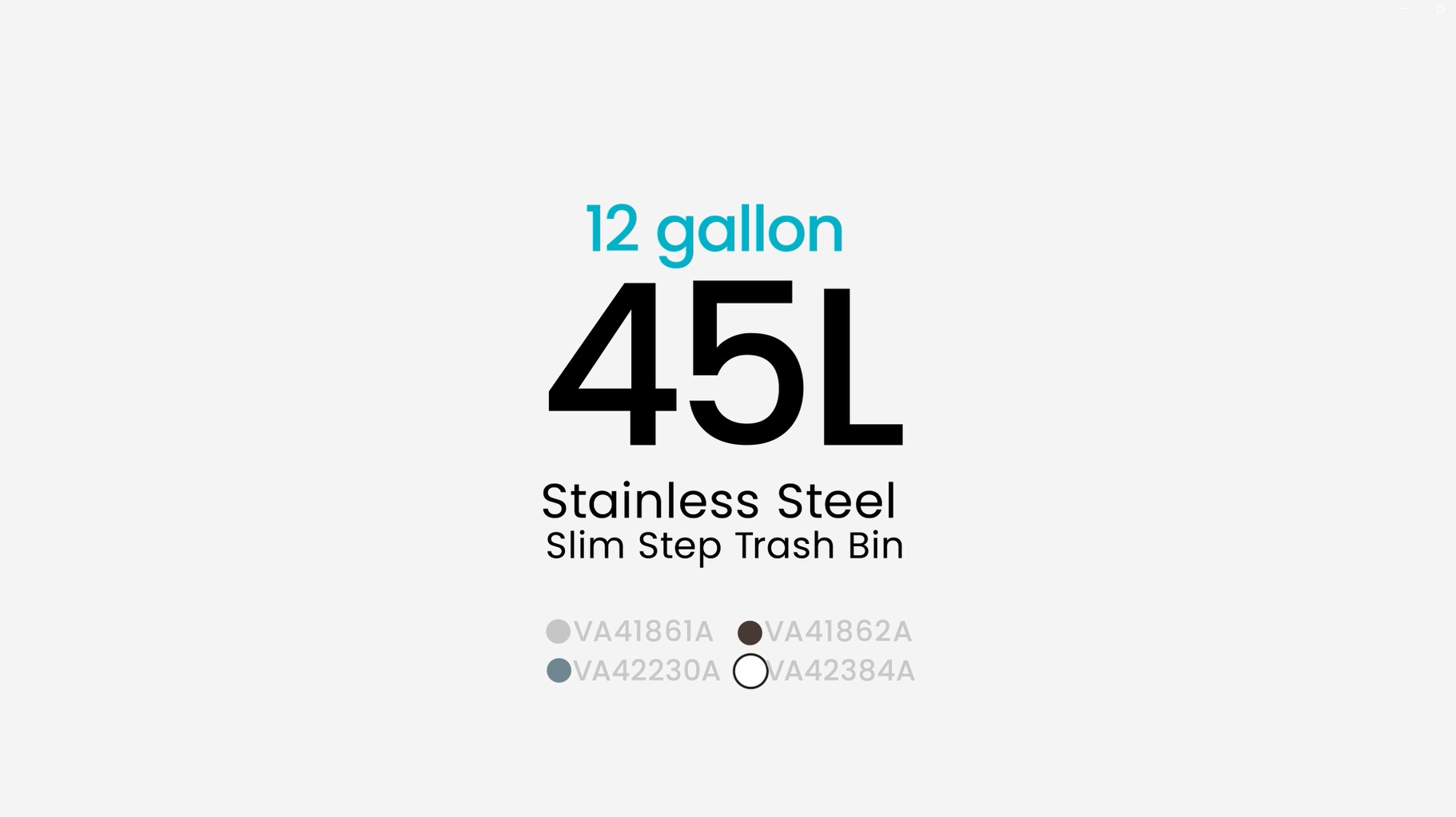 Image of Home Zone Living 12 Gallon Slim Kitchen Trash Can with Soft Close Lid, Step Pedal, Bag Tuck Band, and Removable Liner, Stainless Steel, Black