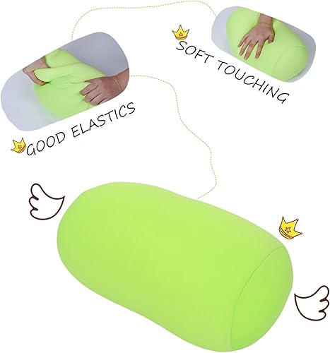 Miniatura 5 de EBTOOLS Cilindro de soporte de espalda inferior Microbead RollRound Neck PillowSmooth Soft Touch FabricTube Soporte cervical para viajes o en casa