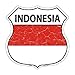 SMART BLONDE Indonesia Flag Highway Shield Metal Sign HS-280