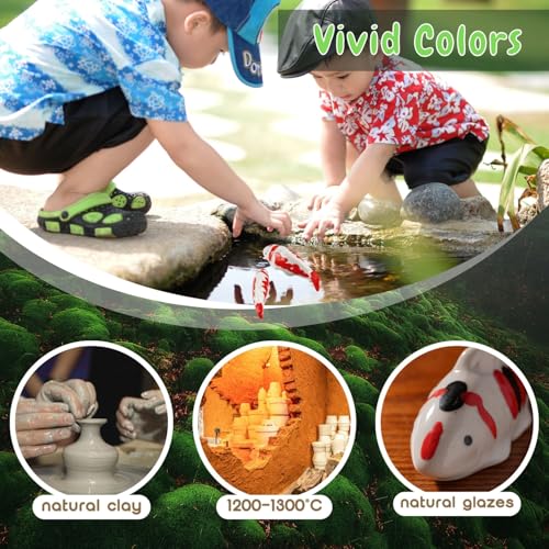 Image of 4PCS Ceramic Floating Koi Fish 4PCS Lotus Flowers Koi Pond Accessories Pond Decor Floating Aquarium Decor Birdbath Decor【Red Collection】