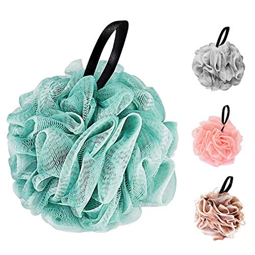 Shower Bath Sponge Shower Loofahs Balls, Soft Body Scrub Sponge and Exfoliating Loufa Sponge for Silky and Smooth Skin (4Pack-60g/Pcs) (Classic)