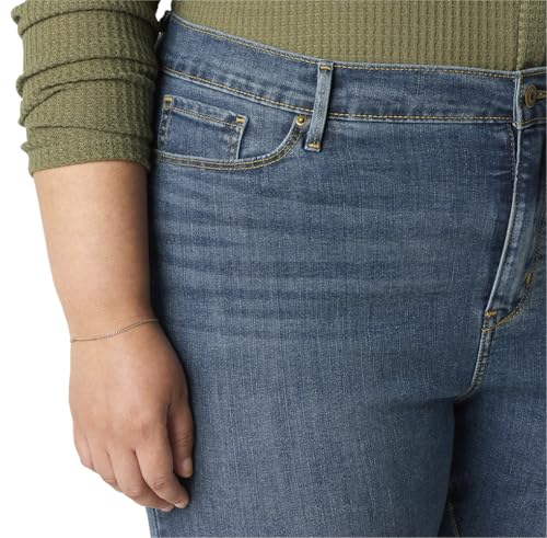 Image of Levi Strauss Signature Gold Women's Mid-Rise Bermuda Shorts Stretch Denim (Available in Plus Size)