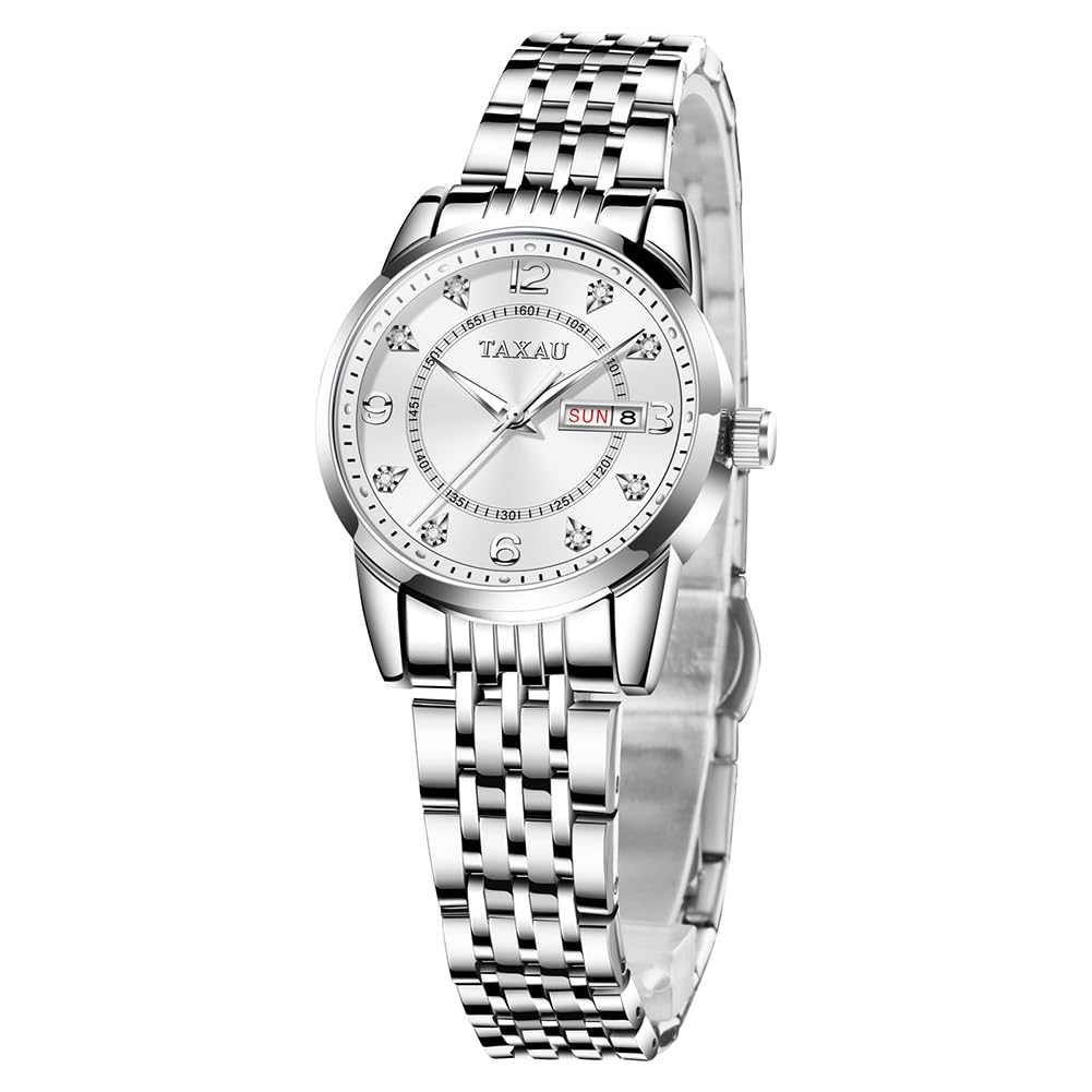 Taxau Herren Uhren Lederarmband Schwarz Ziffernblatt Analog