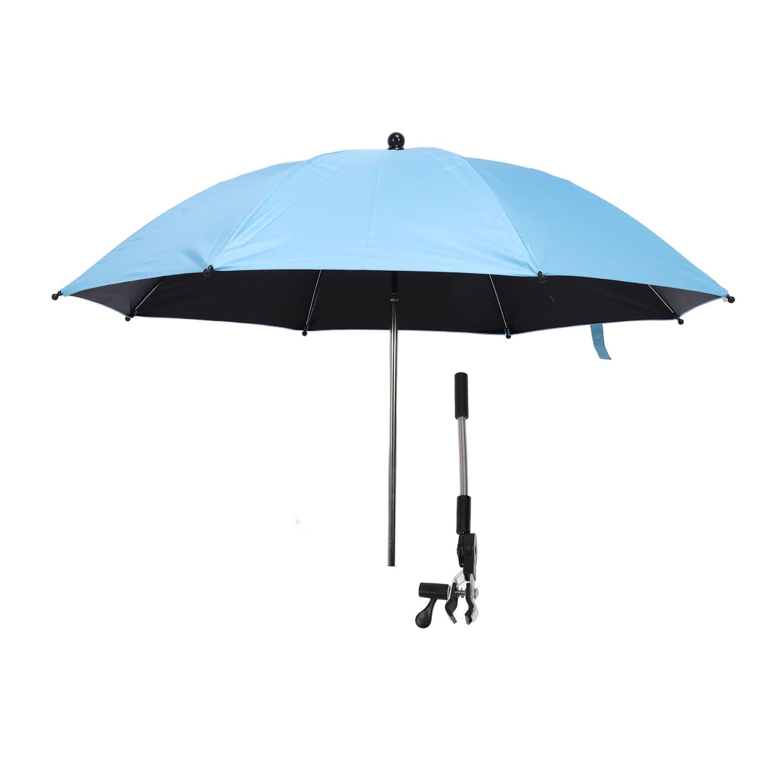 Stroller Universal Parasol, Sun Shade Umbrella with Adjustable Clamp, Design, Suitable for Strollers, Tricycles, Prams for Baby on Outdoor Use (Blue) : Baby