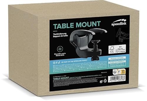 Speedlink Table Mount para Drift O.Z. y Trailblazer Racing Wheels – Soporte de Mesa para Volantes de Gaming – Accesorio para PC y Gaming – Soporte de Volante de Gaming con Tornillo Manual