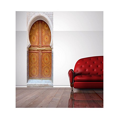 Stickers trompe l'oeil Porte marocaine - L 83cm x H 205cm