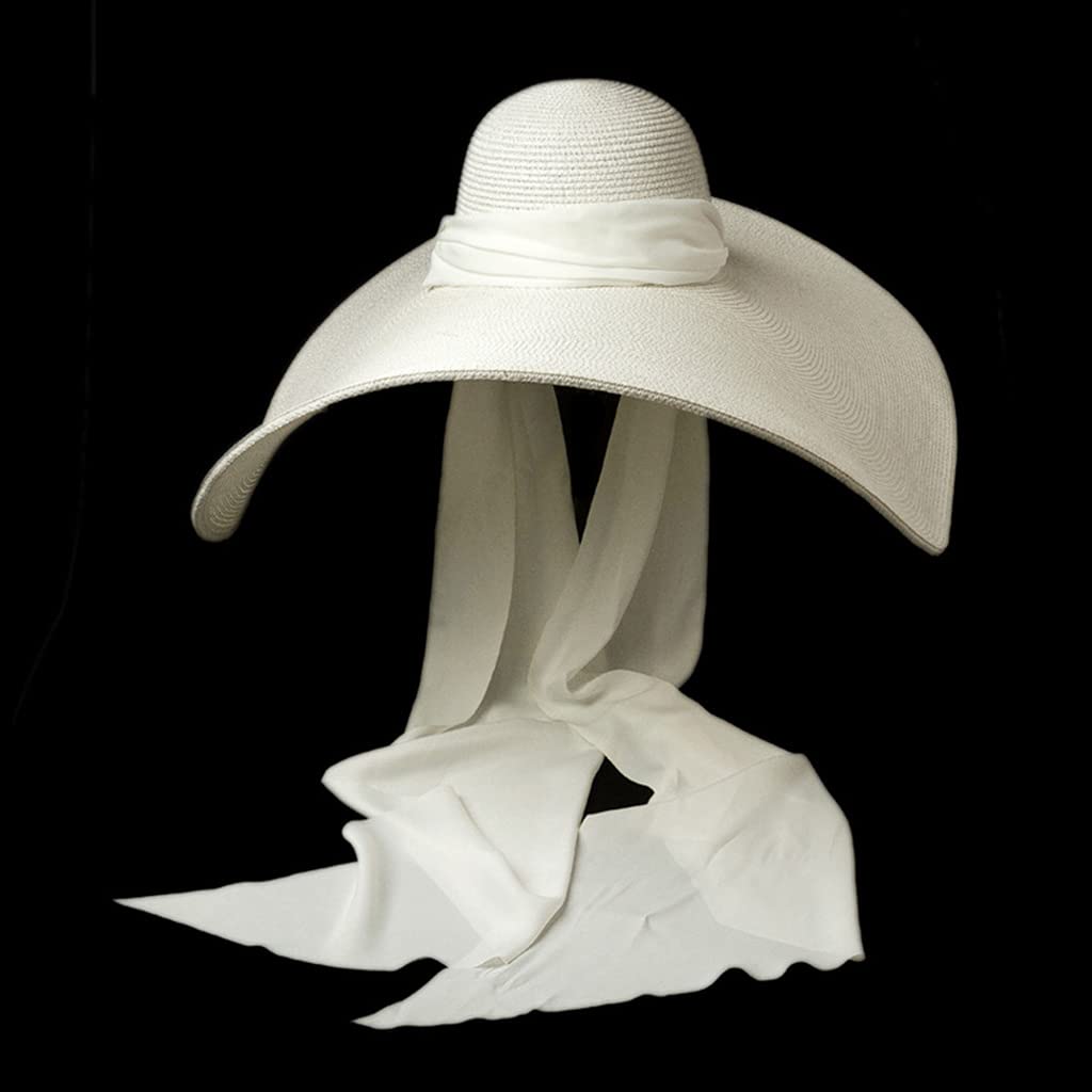 Lady ornamento per protezione, anti UV | Cappello da sole da donna a tesa larga, da spiaggia, regolabile, cinturino in nastro morbido e setoso