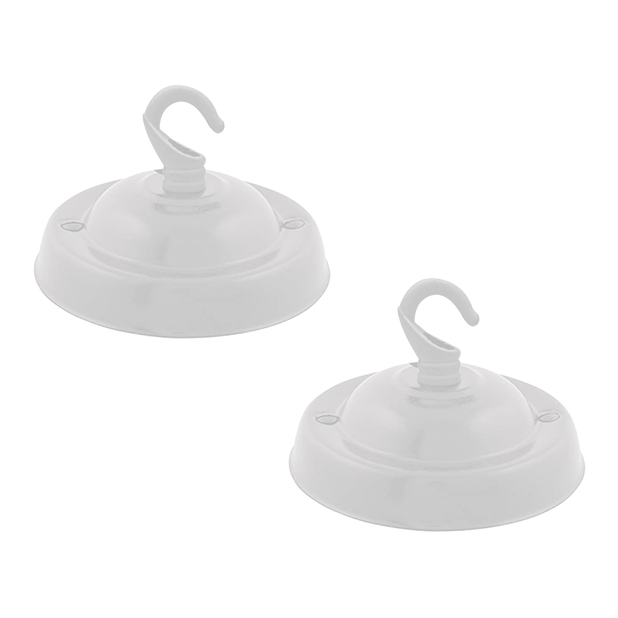 LEDSone Ceiling Rose Hook Plate Vintage White Metal 10.5 cm 2 Pack Antique Single Out Side Fitting with Accessories for Chandliers Pendant Lights Wall Lamps Hanging Lights Planters Decorations — image 1