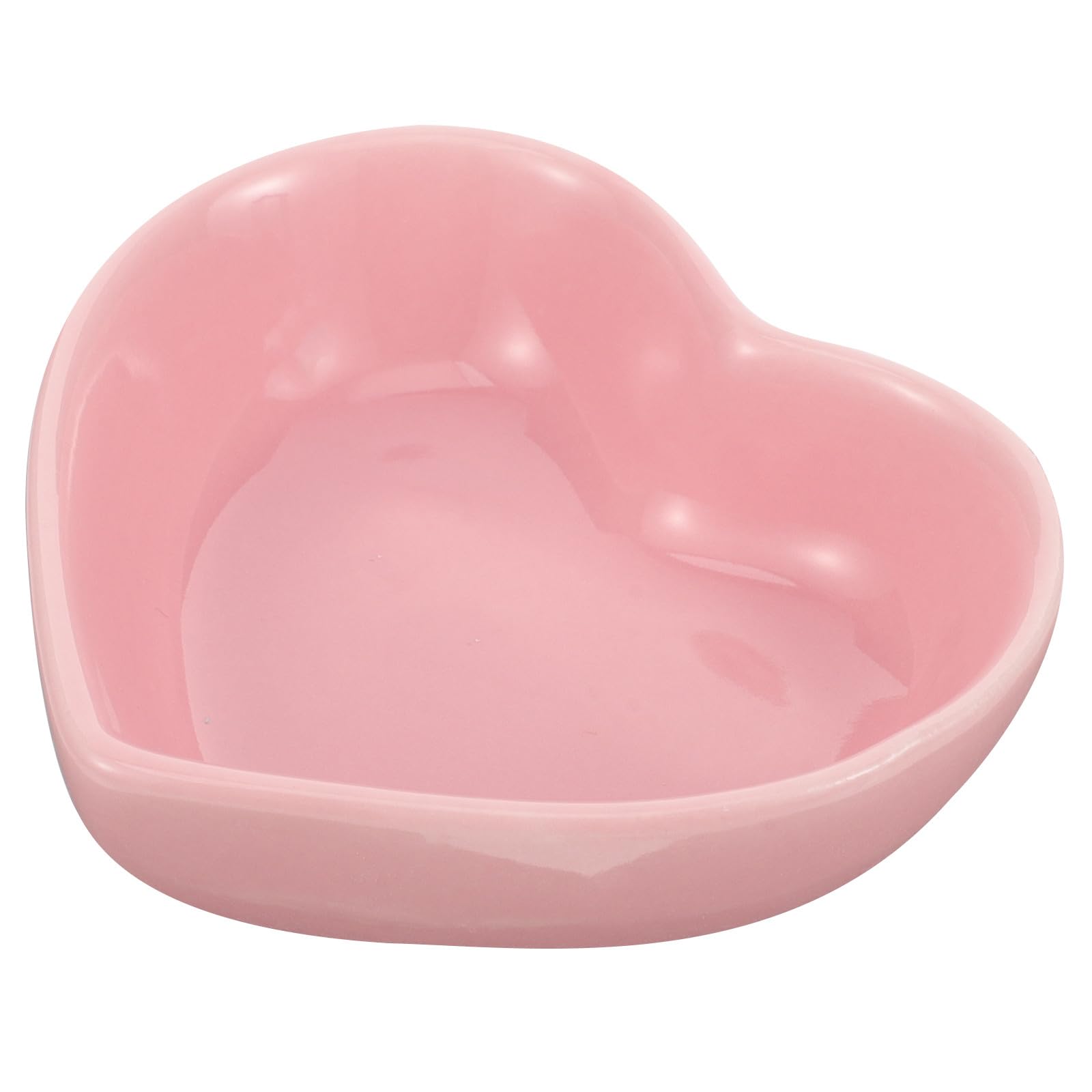 Bol pour Hamster en Céramique de Cœur Rose Résistant à l'usure Surface Lisse Accessoire pour Écureuils et Rats