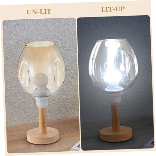 Image of Seeded Glass Shade Glass Lamp Shade Lamp Cover Transparent Light Shade Round Globe Lamp Shade Lighting Fixture Replacement for Ceiling Light Bedside Table Lamp Standing Lamp Globe