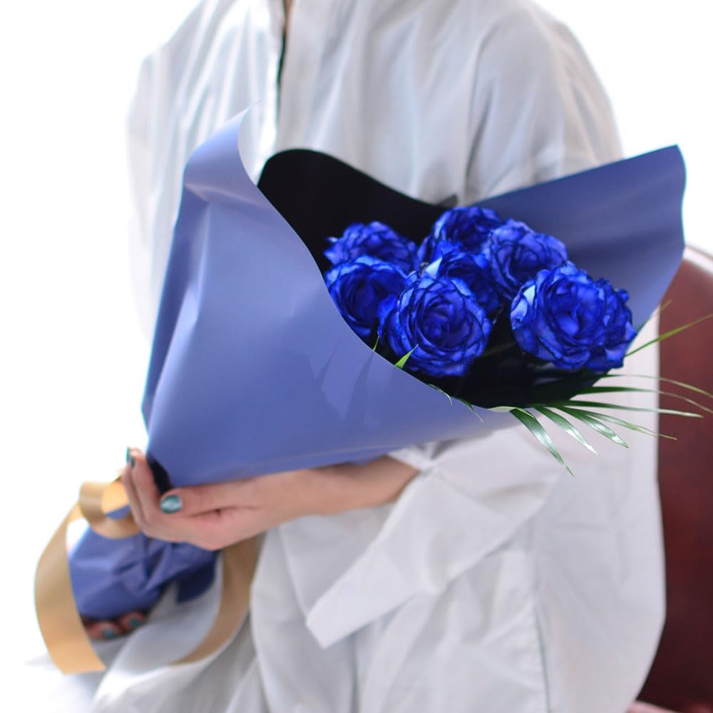 Amazon.co.jp: 【エーデルワイス】 青いバラの花束 10本 奇跡の花 神秘