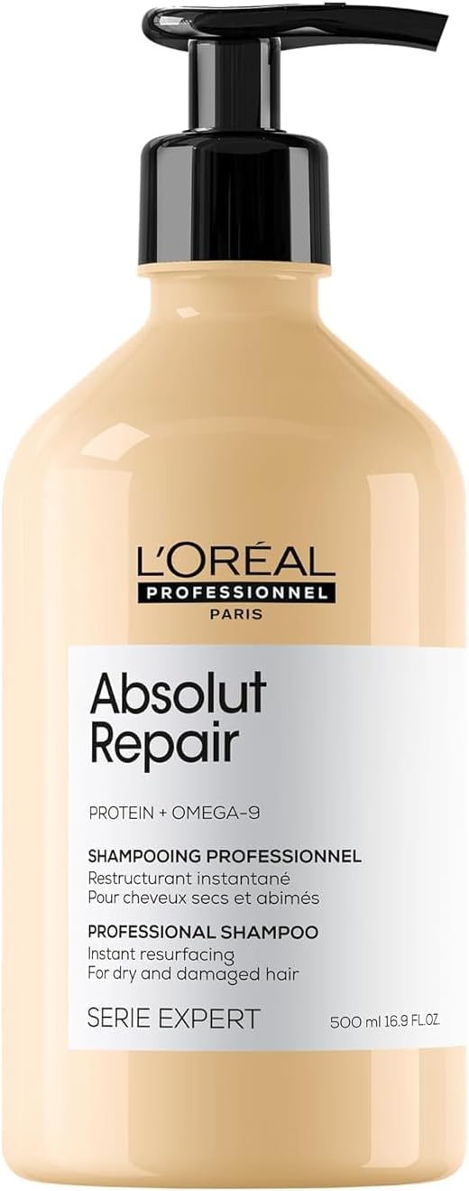 L’Oréal Professionnel | Absolut Repair Shampoo | For dry & damaged hair | Repairs & Hydrates Dry, Damaged Hair |With Gold Quinoa & Protein | SERIE EXPERT