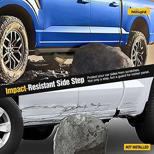 Image of Nilight Running Boards for 2015-2026 Ford F150 Bushi 3.6 Inch Drop Side Steps Bolt-on Black Powder Coated