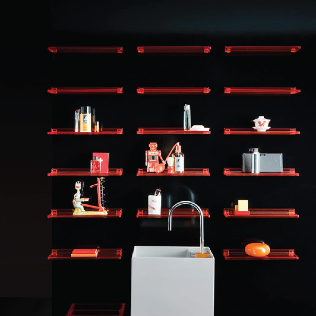 Kartell Shelfish Mensola, Cristallo Trasparente