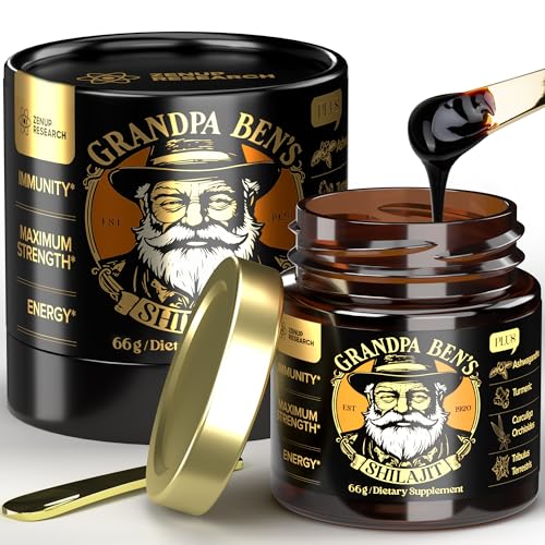 50G Shilajit Pure Himalayan OrganicShilajit Resin, 800mg High Potency, Golden Grade A Golden A-Grade Nutrients, 85+ Trace Minerals & Fulvic Acid, Immune Booster & Natural Energy