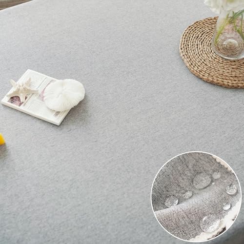 Nappe de Noël et mariage gris clair 140x220cm à offrir pour la maison - 4