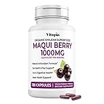 Vitapia Maqui Berry 1000mg - Maqui Berry Powder Supplement - Vegan Friendly, Non-GMO and Gluten-Free - 180 Veggie Capsules