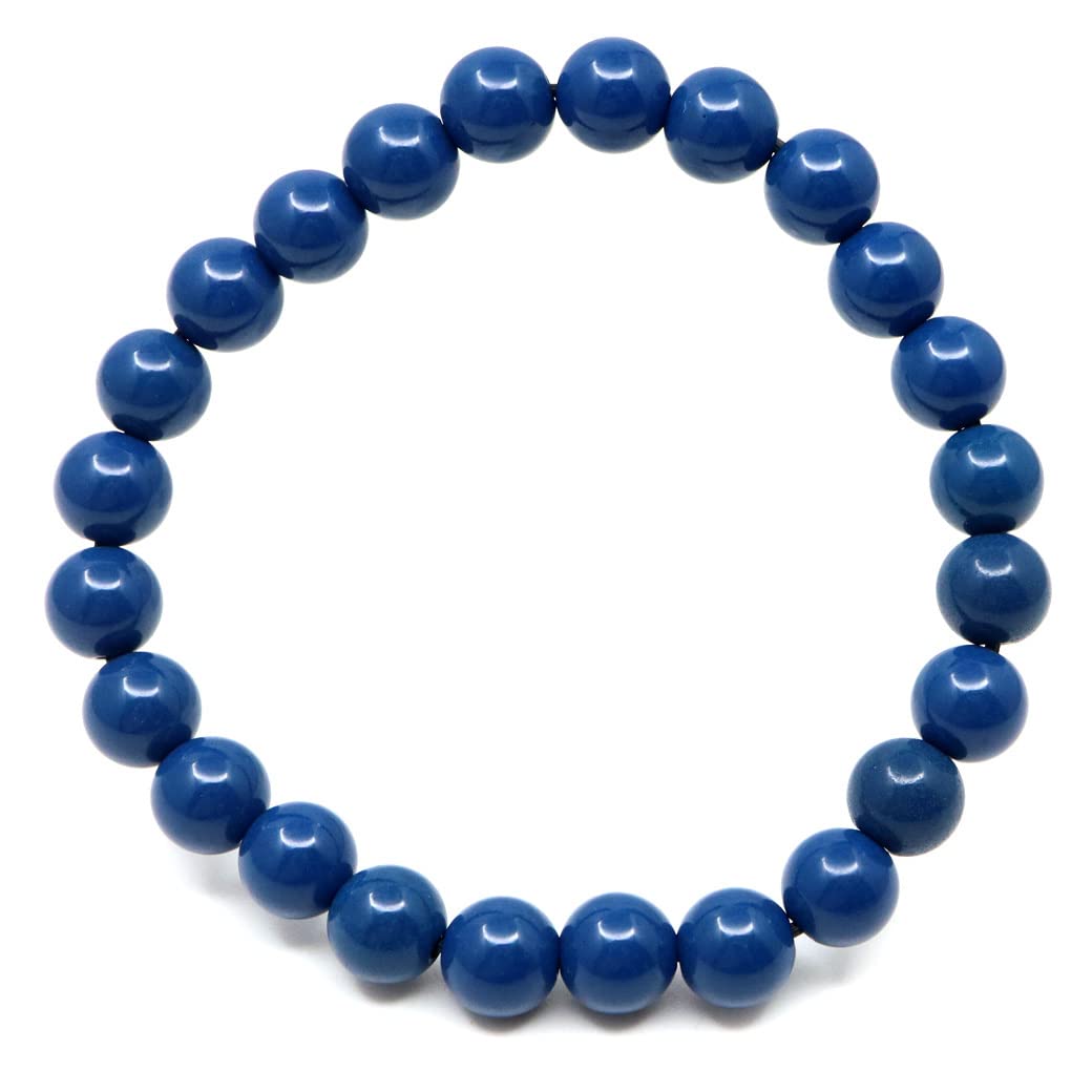 天然ラジウム石（北投石Hokutolite)ブレスレット Amazon | [ONE.ONE] 北投石 ブレスレット 8mm 青色 ブルー 台湾産