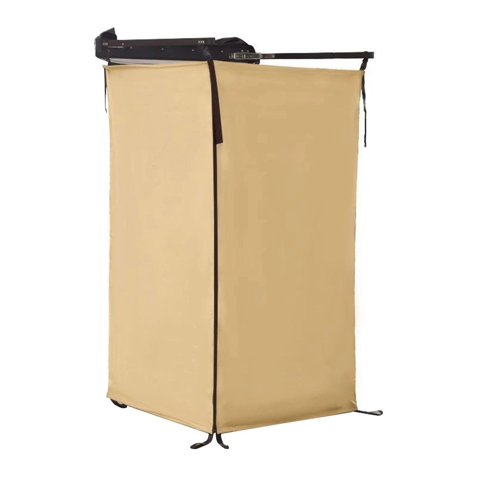 Fenteer Vehicle Side Shower Tent Privacy Shower Tent, Privacy Shelter, Camping Portable Dressing Room for Camping Hiking Beach Toilet Bathroom, SUV Trailer Truck Tailgate Restroom, Khaki