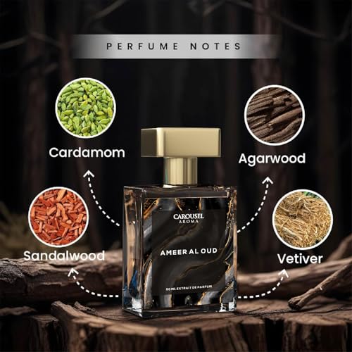 Image of Carousel Aroma Ameer Al Oud 50ml - Eau De Parfum for Unisex | Long Lasting Luxury Perfume | Premium Fragrance perfume for Men & Women | Pack of 1
