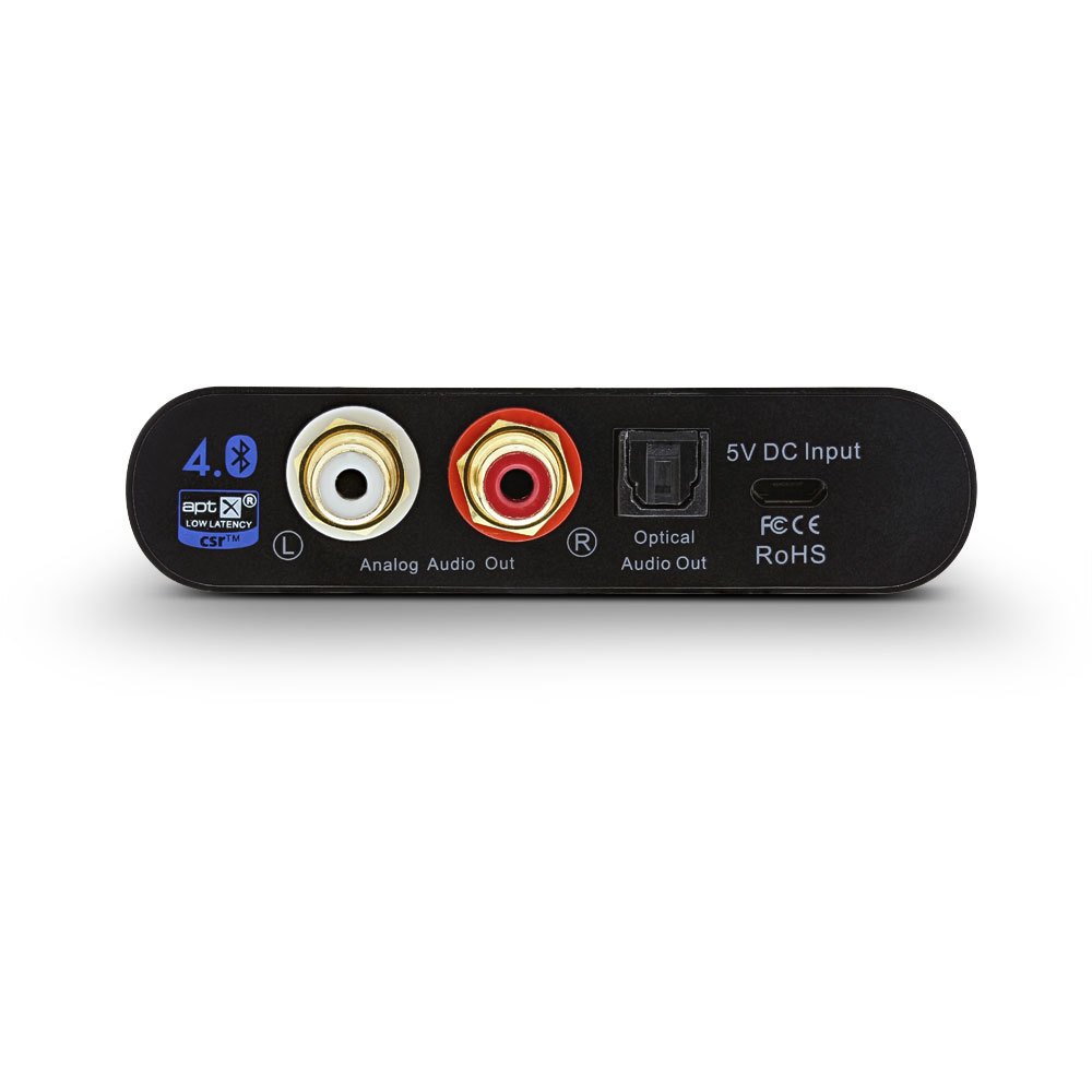 InLine 99140I Récepteur Audio Bluetooth True Hi-FI DAC, BT 4.1, aptX, RCA + Toslink