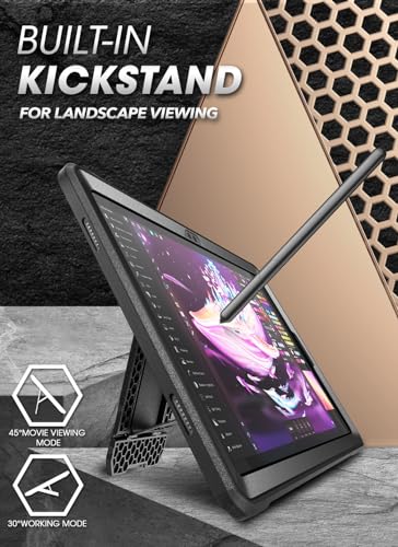 Image of SUPCASE for Samsung Galaxy Tab A9 Plus Case with Stand (Unicorn Beetle Pro), [Built-in Screen Protector] Heavy Duty Rugged Kickstand Protective Tablet Cover for Galaxy Tab A9 Plus 11 Inch, Black