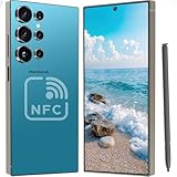 HTDSHFY I26 Ultra Unlocked Cell Phone with NFC, 7000mAh Long Battery Life Smartphone,Built in Pen,6.8' HD Screen 12+1TB Unlocked Phones,5G/Dual SIM/Fingerprint Unlock/Face ID (Sky Blue)