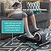 Cubii JR1, Under Desk Elliptical, Bundle w/Mat & Dumbbells, Bike Pedal Exerciser, Work from Home Fitness, Mini Elliptical Machine, Exerciser for Seniors, Desk Exercise, White…