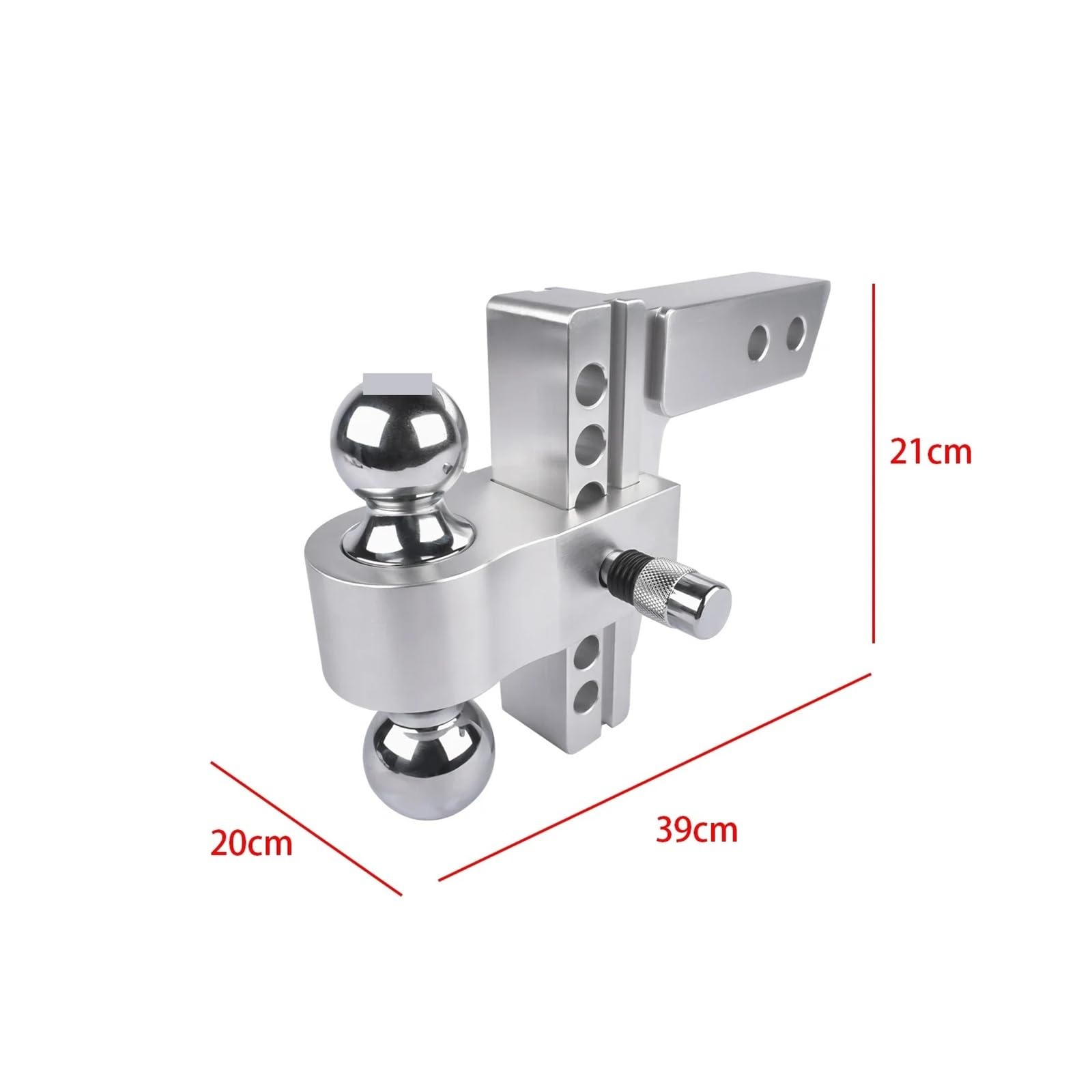 Enganche de remolque ajustable for receptor de 2", enganche de aluminio resistente con elevación/caída de 6", 12500 lb,Anti-traqueteo