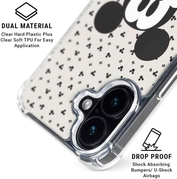 Skinit Phone Case Compatible with MagSafe iPhone 16 Plus - Officially Licensed Disney Mickey Mouse Classic Design