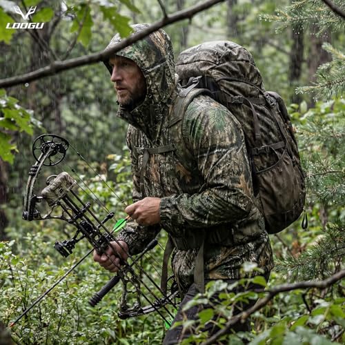 Image of LOOGU Rain Jacket for Men, Packable Waterproof Rain Shell Lightweight, S-3XL for Hiking Fishing Camping