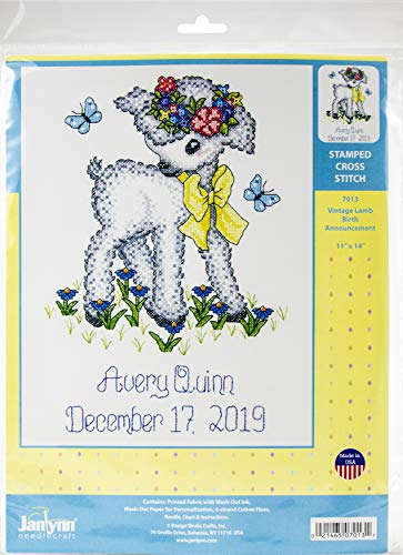 Image of Lamb Stamped Cross Stitch Kit