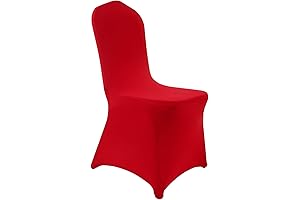 Peomeise Stretch Spandex Red Chair Covers