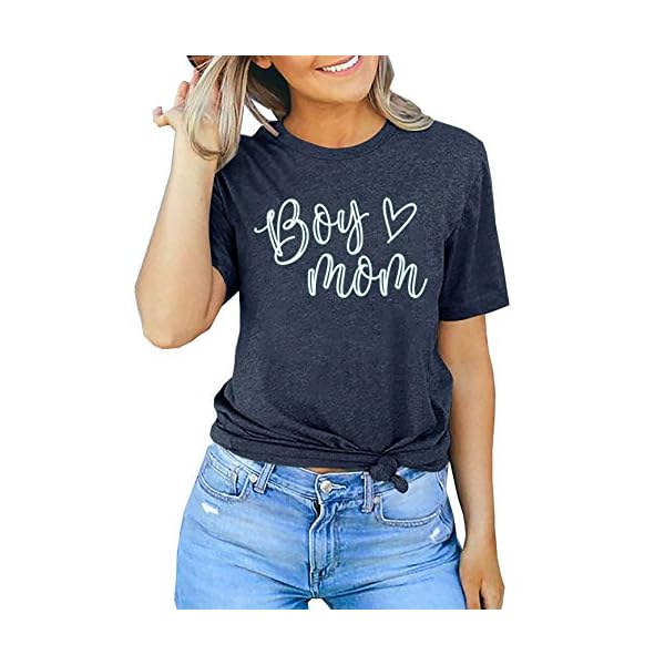Boy-Mom-Shirt-for-Women-Mom-Shirts-Mother-Gifts-T-Shirt-Mom-of-Boys-Funny-Tops-Tees Boy Mom Shirt for Women Mom Shirts Mother Gifts T Shirt Mom of Boys Funny Tops Tees (Blue-A, Large)