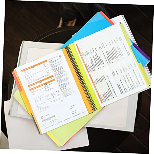 Organisateur de documents à spirale de classement A4 avec intercalaires
