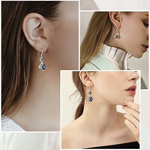 Hipunk 925 Sterling Silver Mystic Fire Topaz Women Necklace/Earrings Crystal Mystic Rainbow Topaz Jewelry Birthday Jewellery3