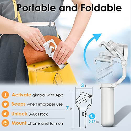 Hohem ISX-B Gimbal Stabilizer For Smartphone, 3-Axis Phone Stabilizer With Tripod, Foldable Phone Gimbal For Android And Iphone 14 Pro Max, Stabilizer For Video Recording With 600° Auto Rotation - Hohem Isteady X thumb #1