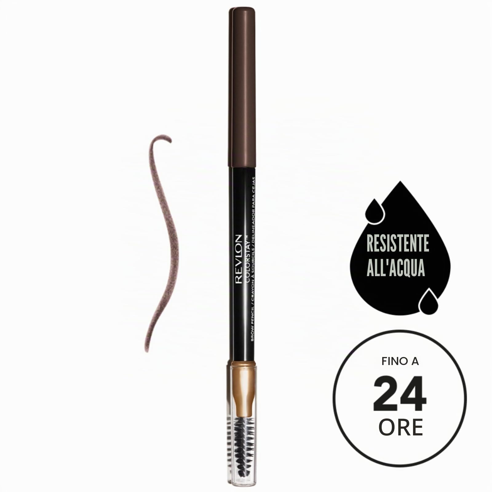 Revlon Colorstay Brow Pencil Matita Sopracciglia Lunga Durata, 220 Dark Brown