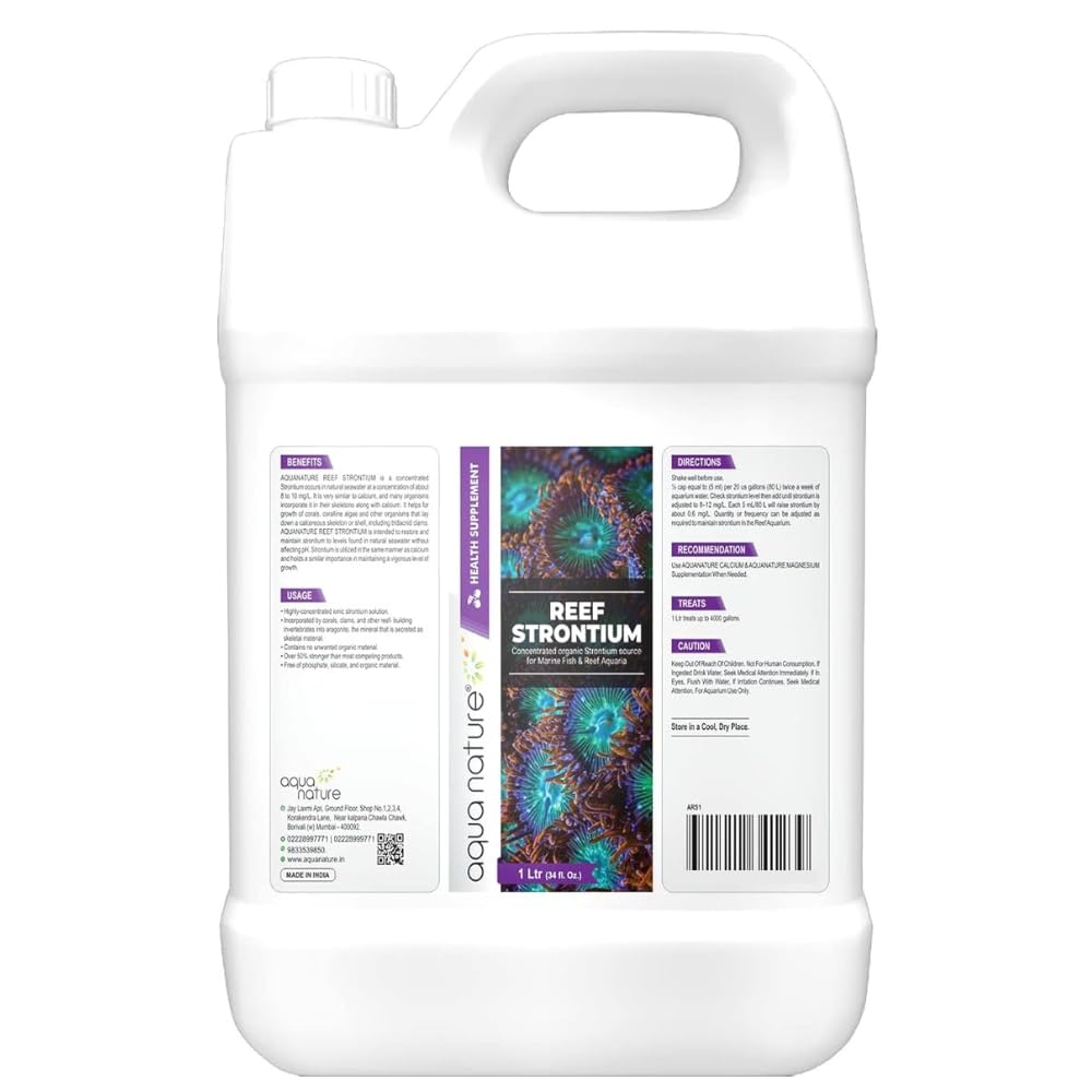 AquaNature Reef Strontium Concentrated Organic Strontium Source for Marine Fish & Reef Aquaria (1Ltr) (B0BBMWWD1H) Amazon Price History, Amazon Price Tracker