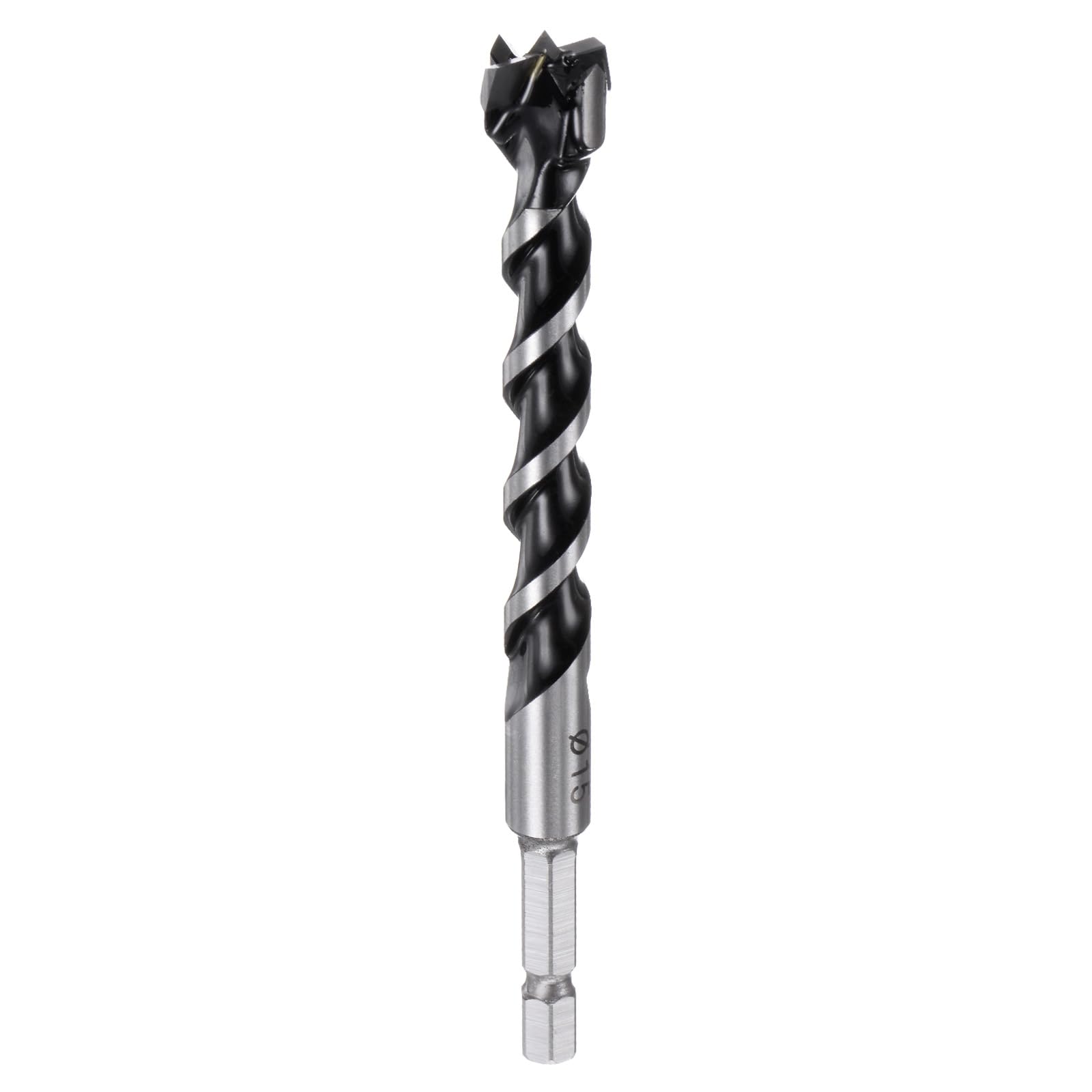 HARFINGTON Forstner Drill Bit 15mm (19/32") Dia YG8/C1 Tungsten Carbide Twist Wood Forstner Bits Hole Saw Auger Opener Cutter for Woodworking Drilling