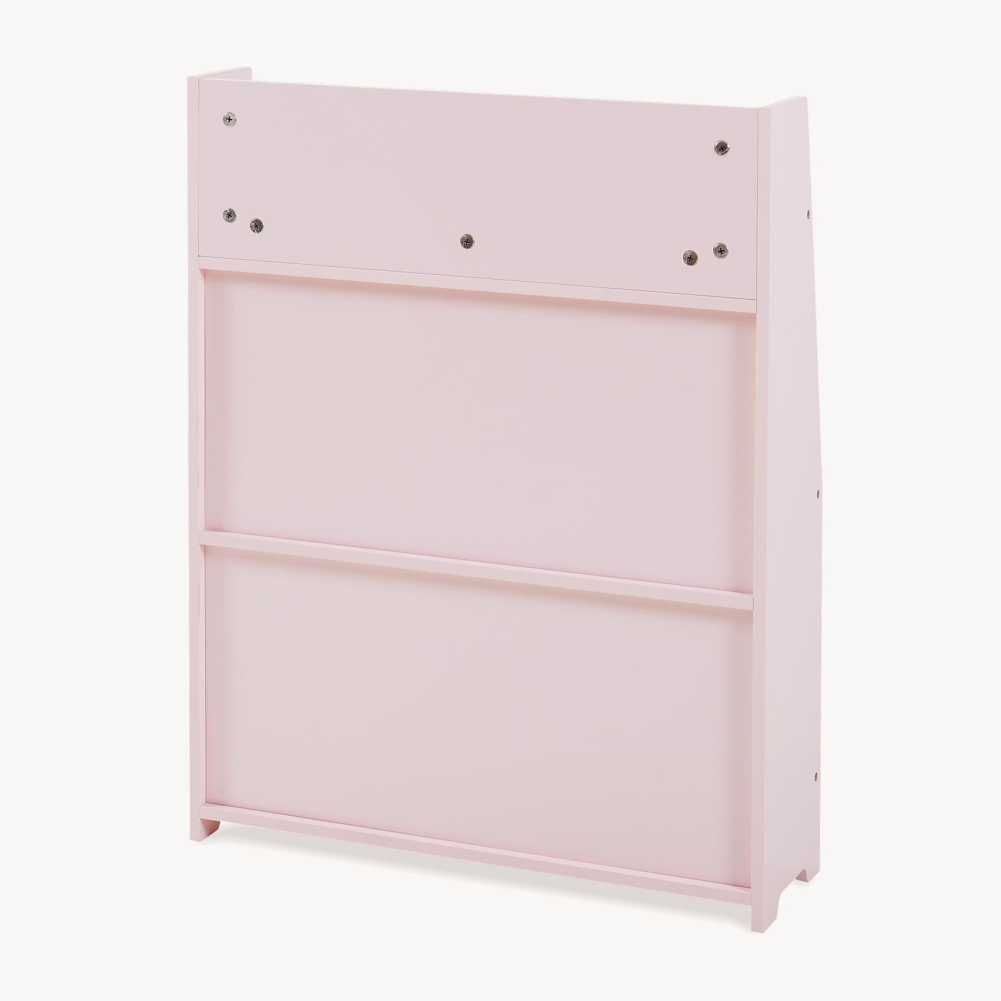 [en.casa] Libreria Montessori per Bambini a 3 Scomparti Aperti con Barra Scaffale Frontale Libri Quaderni Giocattoli per Cameretta Angolo Lettura 78 x 60 x 18 cm - Rosa