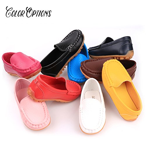 Image of Femizee Toddler Boys Leather Loafers Comfort Uniform Oxford Dress Wedding Shoes
