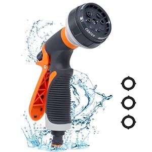 Gartenschlauch Spritzpistole, Gartenbrause, ... 8 verstellbare Muster Wasserpistole für Autowäsche, Haustierdusche, Gartenarbeit, Bewässerungspflanzen, Autowäsche, Dusche, Haustiere