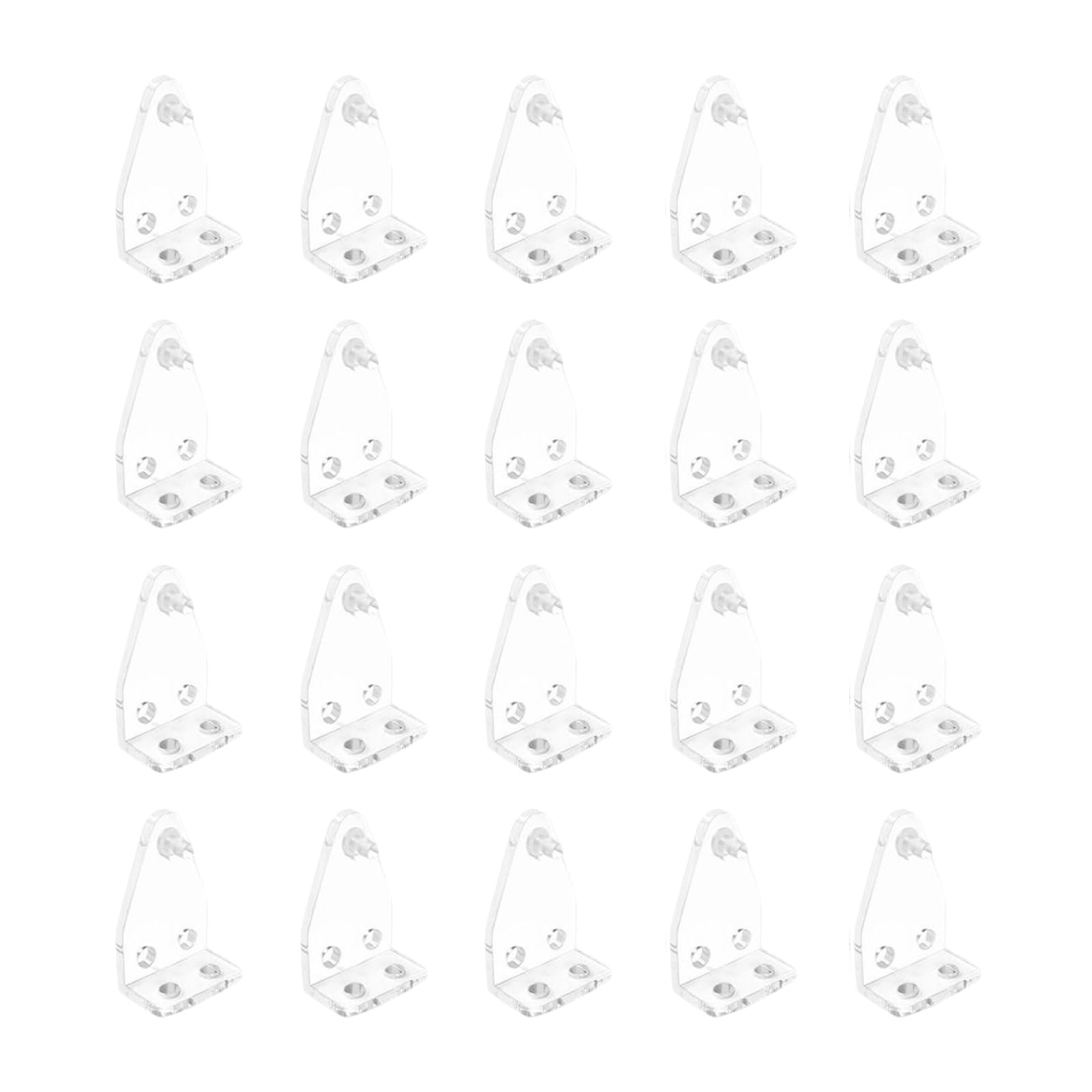 HDOYTXXM 20Pcs Blinds Hold Down Brackets Bottom Rails Holders Clips for Horizontal Window Shade Easy Installation Curtain Clips for Vertical Horizontal